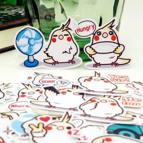 40pcs/bag Birds love to speak Animal album Scrapbook waterproof decoration stickers DIY Handmade Gift Scrapbooking sticker