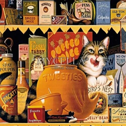 Diamond Embroidery Colorful Cat Art 5d Diy Diamond Painting Crystal Full Round Rhinestone Diamond Mosaic Hobby Home Decoration