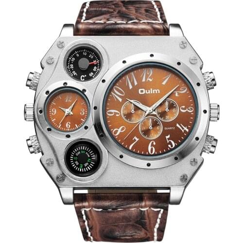 Authentic OULM 1349 Men Russian Army Sport Watch Large Dial Montre Homme Marque Relojes Lujo Marcas Relogio Masculino Original