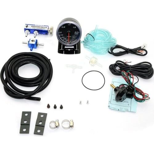60MM Car Turbo Boost gauge 2BAR + Adjustable Turbo Boost Controller Kit 1-30 PSI Car Meter