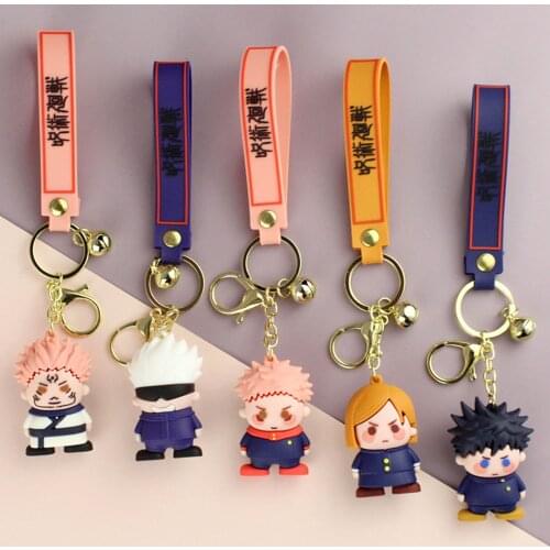 Jujutsu Kaisen Keychain Anime Figure Gojou Keychains Itadori Fushiguro Megumi Pendant Keyring Accessories Kawaii Kids Toys Gift