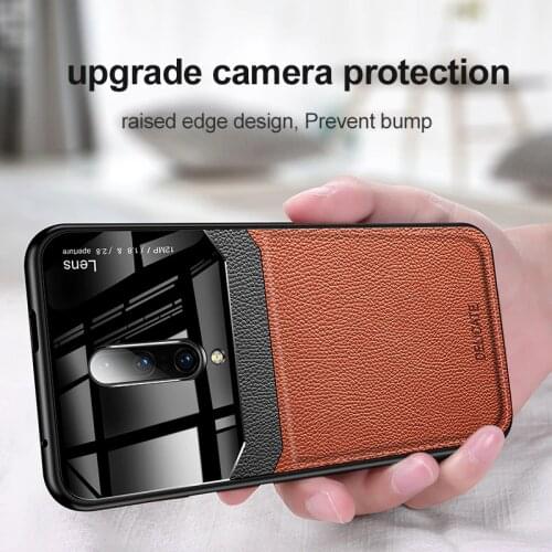 For OnePlus 8 7 Pro 1+7T Case Shockproof Soft Bumper Leather Case For OnePlus 7T Pro 6 6T 1+8 1+7 Back Cover Luxury Case Shell