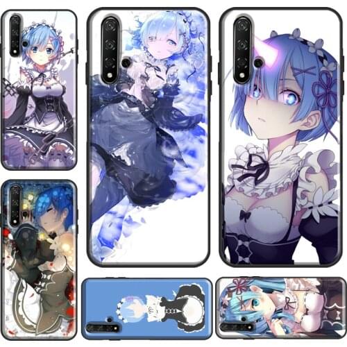 Rem Waifu Re Zero Case For Huawei Nova 5T Y6 Y9 Y7 2019 Cover For Honor 8A 8X 9X 10 Lite 20 Pro 10i Coque