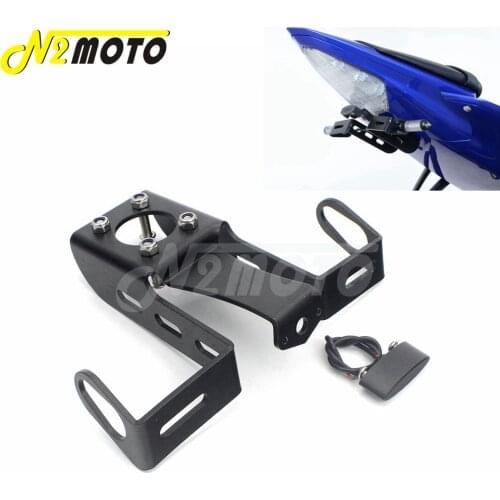 Motorcycle Black CNC License Plate Holder License Bracket Tail Tidy For Yamaha YZFR6 YZF R6 2006-2016 Rear Fender Eliminator Kit