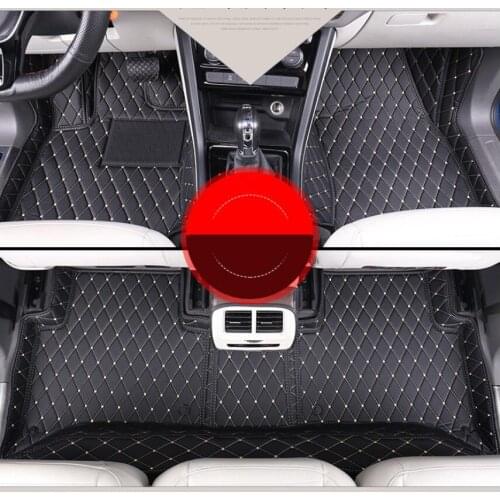 For leather car interior floor mat for volkswagen touran 2003-2019 2018 2017 2016 2015 2014 2013 2012 2011 accessories