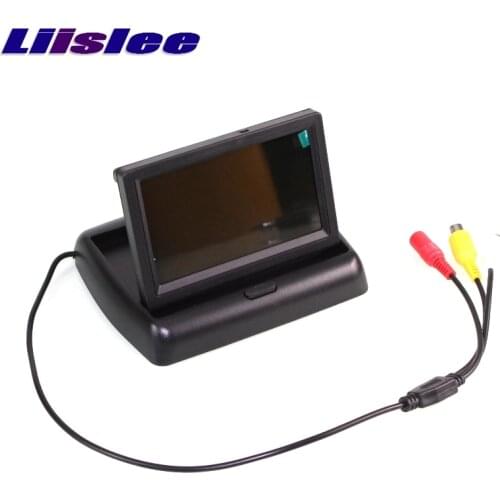 LiisLee Car Dashboard Monitor HD 4.3" inch RCA Connector DC 12V For Rear View Backup Reverse Camera TFT LCD PAL / NTSC Monitor