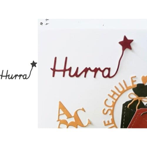 Hurra metal cutting dies words mold Scrapbook cards making paper craft knife mould blade punch supplies new 2019