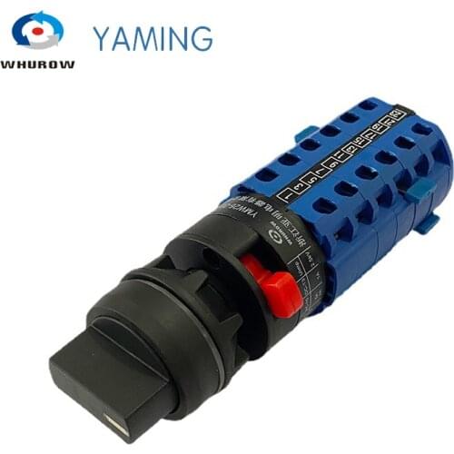 20A 6 poles 0-7 positions Rotary switch transfer changeover cam universal switch single hole installation LW26 YMW26-20S/6