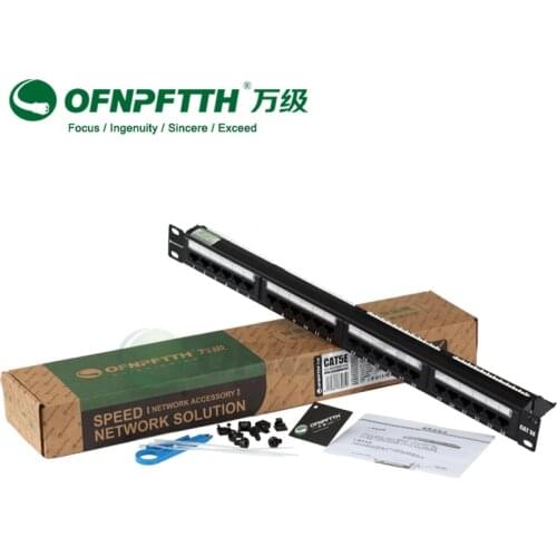 CAT5E Patch Panel 24 Port with keystone jack Both Surface Wall Mount & Rack Mount Bracket