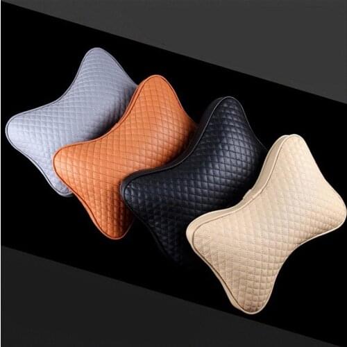 1 pair Luxury Linen material car headrest pillow Unisex Breathable Auto Neck Rest Headrest Cushion Pillows 4 seasons Universal