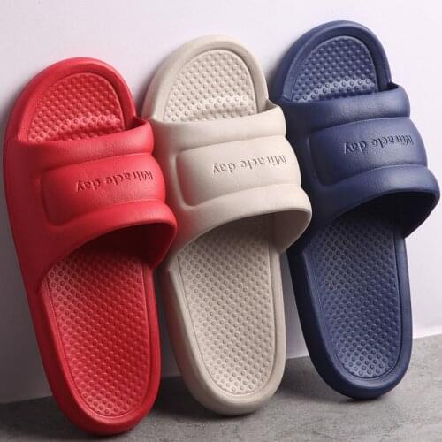 Spot home bathroom slippers female hotel indoor EVA antiskid home soft bottom sandals male summer abrasion resistant