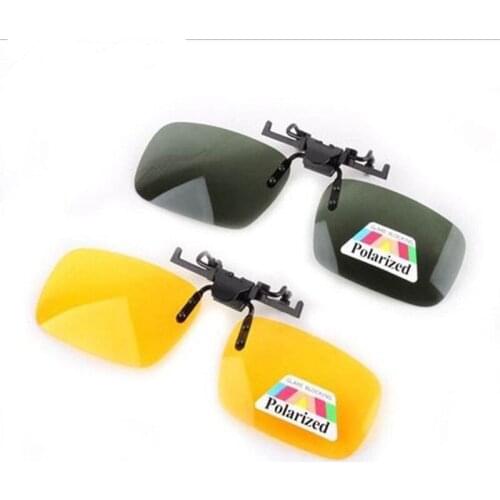 Day Night Vision Sunglasses Clip Polarized Clip on Glasses Resin Sunglasses Lens for Myopia Glasses Car Styling Driving Goggles
