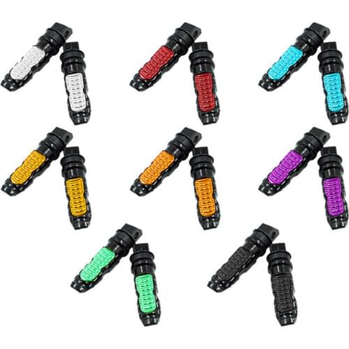 2Pcs /set Universal Aluminum Motorcycle Rear Passenger Foot Pegs Pedals Footrest Scooter Foot-Peg Motorbike Pedal Modification