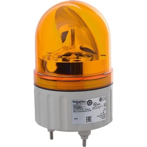 XVR08B05 Rotating beacon, 84 mm, orange, without buzzer, 24 V AC DC