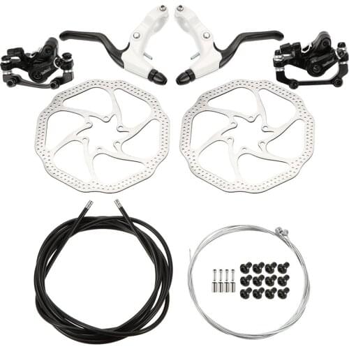 High Quality MTB Mountain Bike Road Bicycle Hydraulic Disc Brake Set Aluminum Alloy Caliper Adaptor Lever Hose Rotors w/Bolts