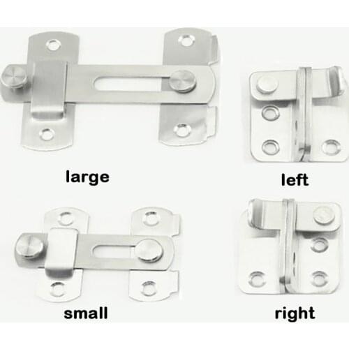 Guard Latch Bolt Sliding Door Lock Handle Stainless Steel Door Latches Home Safety Buckle Door Lock Accessories