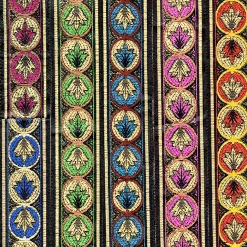 ZERZEEMOOY 43MM 9YARD/LOTS Woven Jacquard cotton Ribbon Satin peacock king 7 colour Christmas ribbon