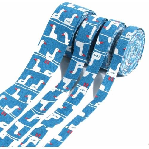 ZERZEEMOOY NEW 7/8Inch 1inch 2inch 5Yard/rolls Duckling Fabric Folding Ribbon Cotton Linen Dog Collars Bowknot Lace