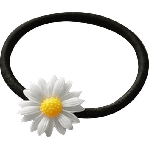 Women Girls Flower Series Hair Band Brooch Hair Clips Rubber Band Ponytail Holder SANA889