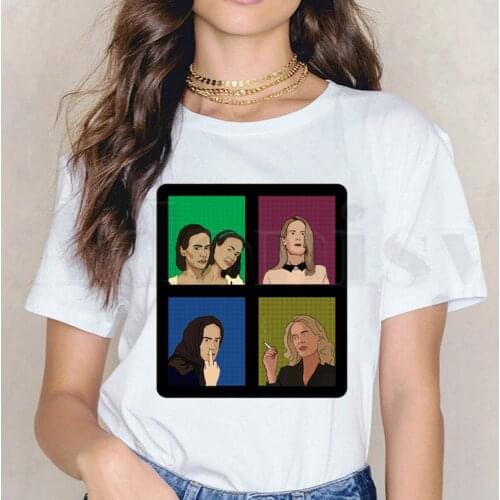 Sarah Paulson 90s Fashion Short Sleeve Female Tops Tees Harajuku VintageT Shirts Womens T-shirt