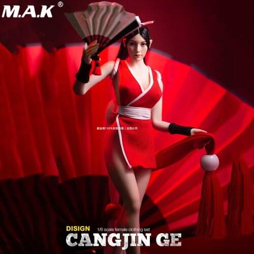 In Stock 1/6 Scale Female Soldier Clothes Suit CJG-W006 Mai Shiranui King of Fighters Clothing Set for Seamless Body Collection