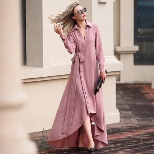 High Quality 2017 New Spring Female Nude Solid Slim Long Sleeve Maxi Dress Women Floor Length V-Neck Dresses Vestidos
