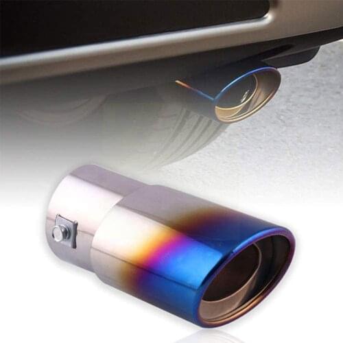 1 Pcs Universal Steel Chromium Autos Exhaust Control Tip Acoustical Styling Modified Accessories Automobiles Dampers X0O5