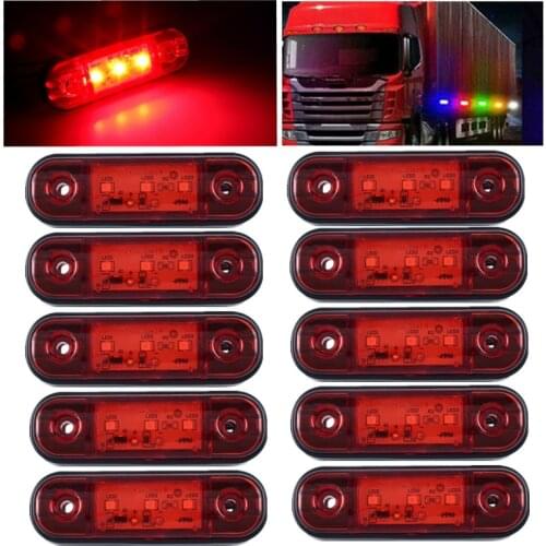 10PCS Truck Lights 24v Marker Lights Trailer Caravan 12v 24v LED Lights Truck Side Marker Light Trailer LED Light For Trucks