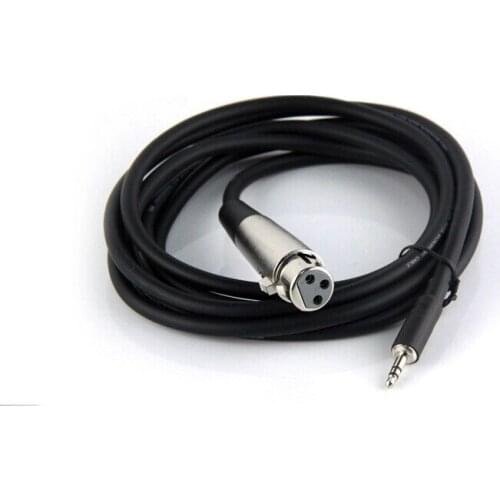 2.5M Microphone line ISK C-4 / C4 3.5mm to Female XLR Dual-core shielded professional Audio output line design for PC recording