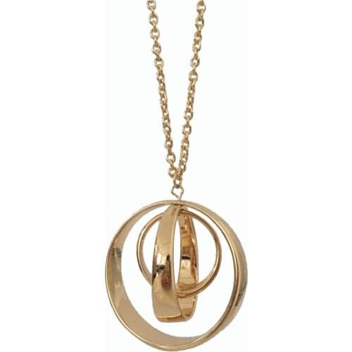 2020 High Quality Gorgeous Gold Color Plating Geometric Pendant Long Necklace For Women Girl Dinner Party Sweater Decoration