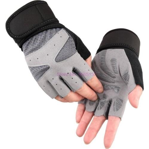 By DHL 100pair Sports fitness half-finger gloves thin men/women Gym weightlifting breathable Palm thickening Yoga sport Cycling