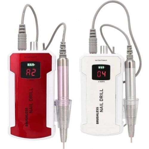 80W Rechargeable Electric Nail Drill 35000RPM Manicure Drill Art Set Machine Mill Cutter Sets Nail Pedicure File Polishing Tool