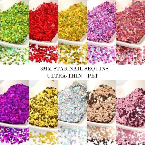 Holographic Star Nail Art Glitter Micro Laser Star Paillettes Flakes 3D Silver Gold Sequins Polish Manicure Nail Decoration