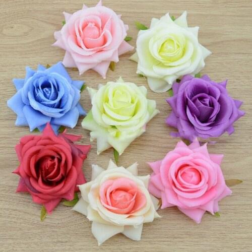 Artificial flowers The new simulation good roses silk roses curling no bottom bracket DIY decorative flower hat shoes
