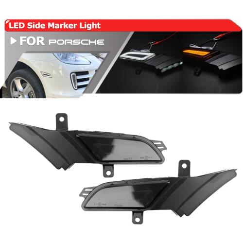 Smoke Amber/White Switchback Led Side Marker Light W/ Position Running Lights For Porsche Cayenne 957 2007-2010 Car-Styling