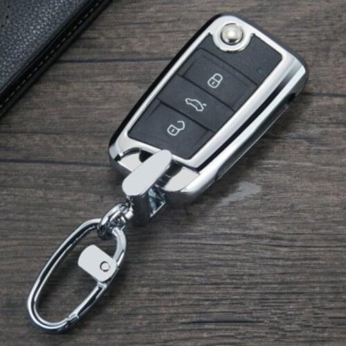 Zinc alloy leather Key Case Key Bag Key Cover For VW Golf 7 mk7 Skoda Octavia A7 New Polo Key Portect Case Car Accessories
