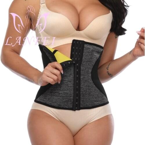 LANFEI Women Body Shaper Waist Trainer Corset Sauna Slimming Modeling Strap Neoprene Spa Waist Trimmer Shapewear for Weight Loss