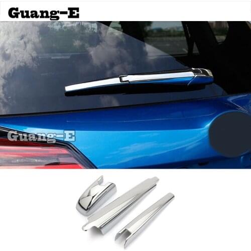 Hot For Toyota RAV4 2014 2015 2016 molding trim windscreen trim ABS chrome car rear glass wiper nozzle tail window frame 4pcs