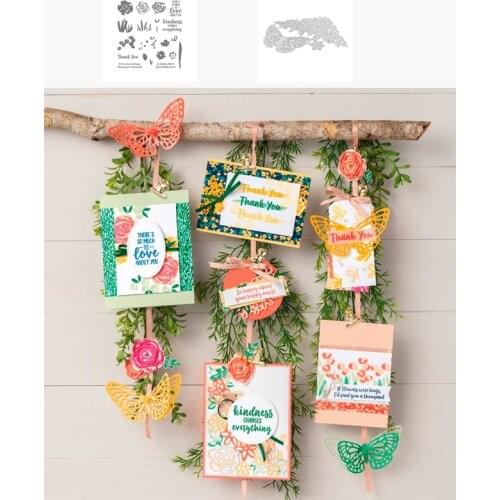 Metal Cutting Dies And Stamps Flower butterfly for DIY Scrapbooking Album Paper Cards Decorative Crafts Embossing Die Cuts