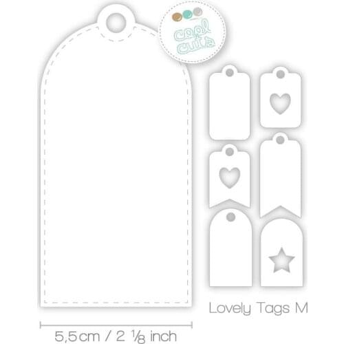 JMCRAFT Love Heart-Shaped Five-Pointed Star Tags Metal Cutting Dies DIY Scrapbook Handmade Paper Craft Metal Steel Template Dies