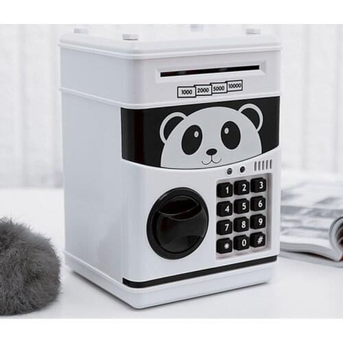 Cute Automatic Money Saving Storage Box Tank Cash Electronic Piggy Bank Money Safe Bank Box Panda Kid Toys Moneybox Party Gift