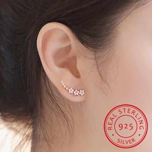 Hot sell stud earring female anti-allergic 925 sterling silver needle stud earring elegant sweet brief accessories