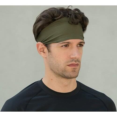 Solid Wide Cotton Sports Yoga Headband For Women Men Lightweight Japanese Bandana Elastic Hairbands Turban Accessories Headwear