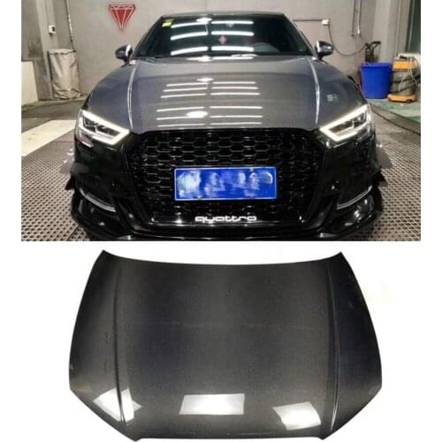 High quality Carbon Fiber Front Engine Hood Vent Cover Fits For Audi A3 S3 2013-2019