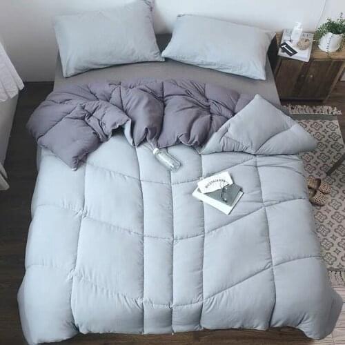 GraspDream 2~4kg Polyester Down Quilt Duvet King Queen Twin Size Luxury Printed Summer/Winter Blanket Bedding Comforter Filler