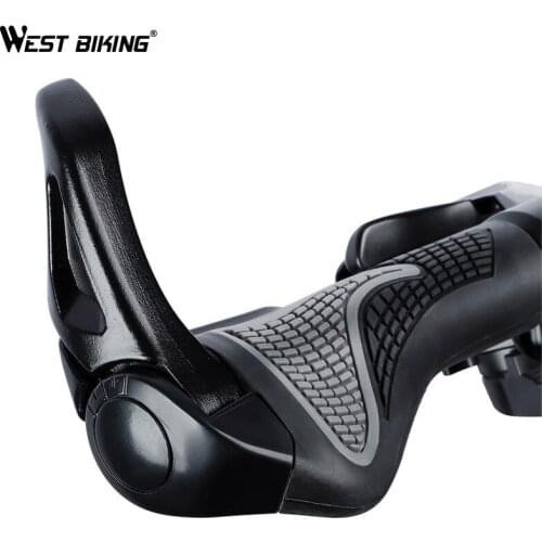 WEST BIKING Cycling Grips Bicycle Handlebar Grip Lockable Anti-skid Bike Grips 2.2cm Diameter Standard Mountain Bicycle Parts