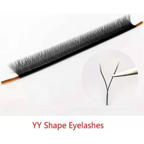 Planting eyelashes YY shape eyelashes individual eyelash 12 rows eyelash extension custom packaging and private labels