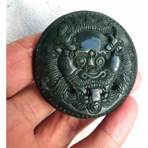 Hand Carven Bottle Green Jade waist ornament belt Lucky beast Amulet Apotropaion
