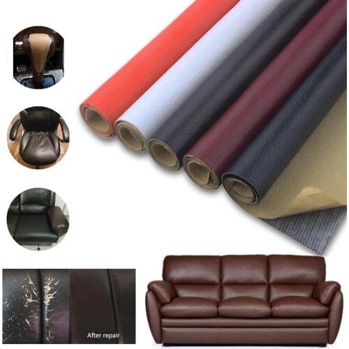 100x135cm Self Adhesive Leather Patch Stick-on No Ironing Sofa Repairing Subsidies Leather PU Fabric Stickers Patches Scrapbook