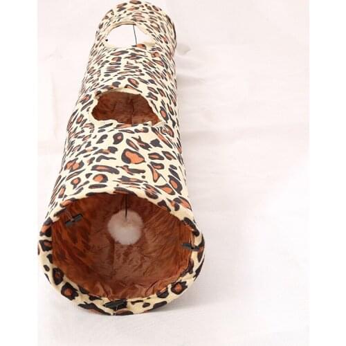 2 Holes Foldable Pet Cat Tunnel Indoor Outdoor Pet Cat Training Toy for Cat Rabbit Puppy Animals Play Sleeping Tunnel Tube WJ910